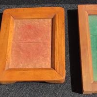 3 cornici in legno mass. anni 40/50