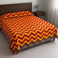 Coperta matrimoniale lavorata a maglia con ferri