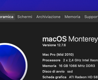 Mac pro 5.1 2x xeon 2.4 16GB 250GB 1TB ATI 5870