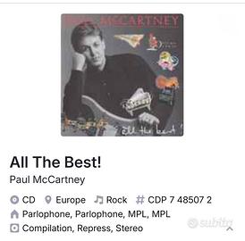 CD Paul Mc Cartney All The Best 