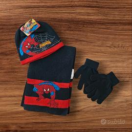Set berretto,sciarpa,guanti Spiderman  Tg 52 Nuovo