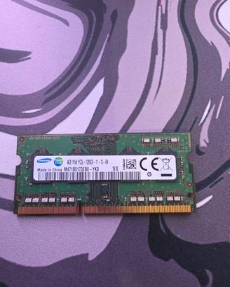 RAM 1*4GB DDR3  pc portatile 