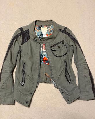 Diesel NightRiders Giacca Moto Donna Verde M rare