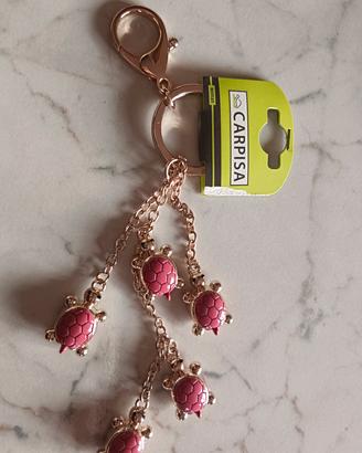 NEWEI Portachiavi Tartaruga Portafortuna In Lega Di Zinco - Ciondolo Per Donne E Ragazze, 28x31 Mm