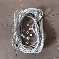 Cavo elettrico tessuto con isolatori in ceramica