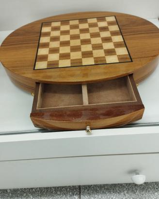 PREGIATA SCACCHIERA OVALE IN PALISSANDRO