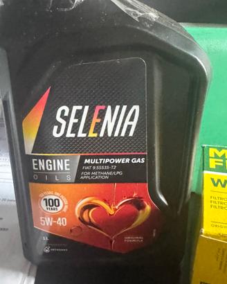 Olio Selenia 5W40 GPL/metano – 3 litri