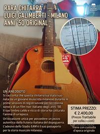 Chitarra LUIGI GALIMBERTI Originale Anni '50