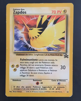 Pokemon Carte Promo Zapdos + Moltres ITA WotC