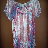 Top maniche corte fantasia pois