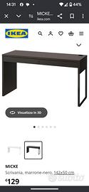 scrivania IKEA nera 