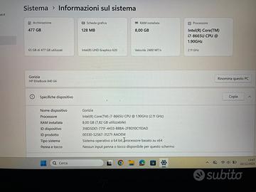 HP EliteBook 840 G6 - intel i7