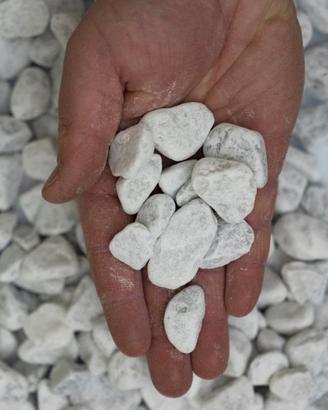 Ciottoli bianchi Carrara 15/25 mm 4€/20kg