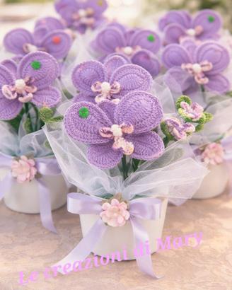 bomboniere realizzate all'uncinetto 