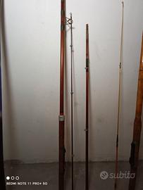 Canne da pesca vintage fatte a mano