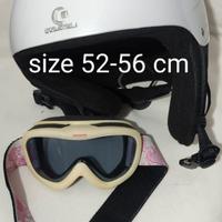 Casco e occhiali da sci. Misura 52-56