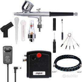 SAGUD Mini Airbrush Kit con compressore Portatile