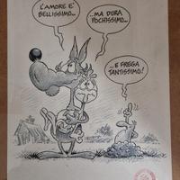 litografia originale Lupo Alberto by Silver