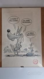 litografia originale Lupo Alberto by Silver