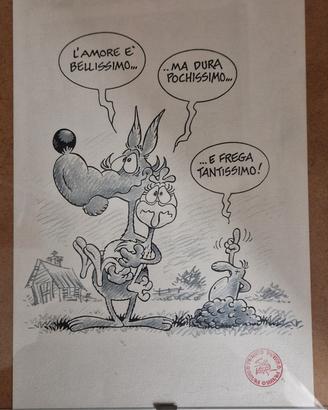 litografia originale Lupo Alberto by Silver