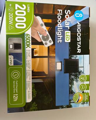 Faretto Solare Aigostar 2000 Lumen 200W 6500K IP65