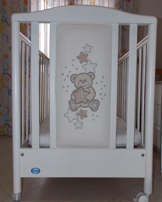 Lettino Culla Letto Bambino Pali Con Materasso