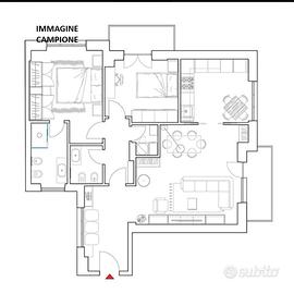 QUADRILOCALE con DOPPI SERVIZI / ACILIA