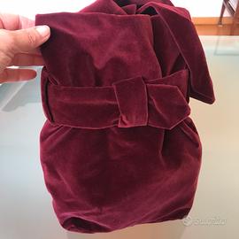 Borsa velluto bordeaux