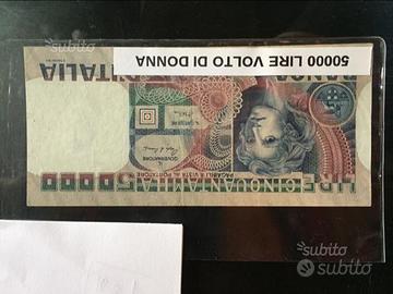 Banconota 50000 Lire Volto di Donna