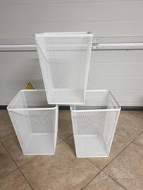 cestino in metallo per rifiuti 