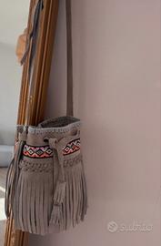 Borsa colombiana in pelle scamosciata
