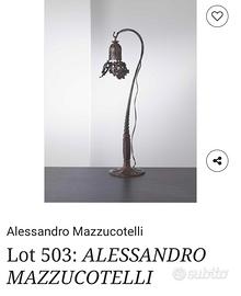 lampada in ferro battuto Liberty primi 900