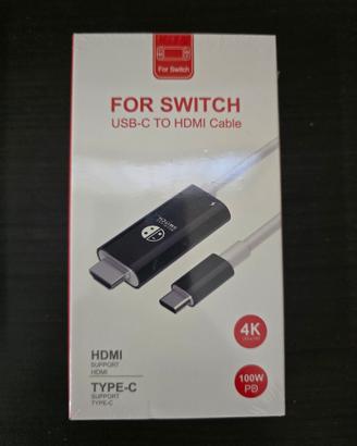 cavo HDMI per Nintendo Switch USB-C 4K 100W NUOVO