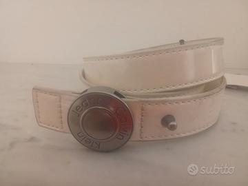 cintura donna Calvin Klein colore bianco pelle 50%
