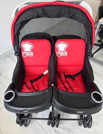 Passeggino per gemelli pieghevole leggera