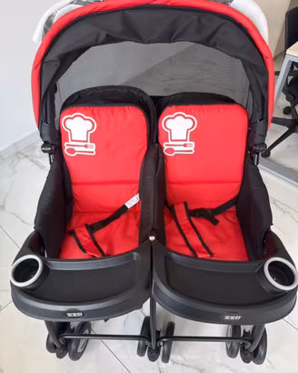 Passeggino per gemelli pieghevole leggera