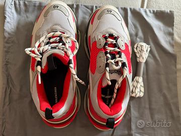 Balenciaga Triple S donna grigio rosso 524039