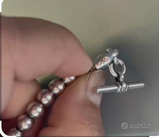 Braccialetto con pepite di argento