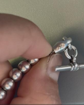 Braccialetto con pepite di argento