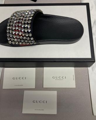 Gucci sandali Apollo Catena Strass – taglia 38