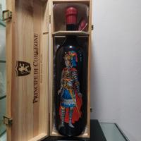 Bottiglia da collezione con disegno del guerriero