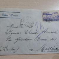 Busta Aerea ERITREA per Messina - 1.50 Lire