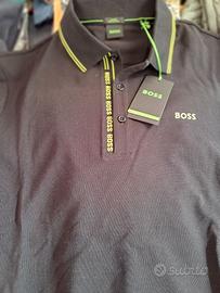 Polo BOSS Hugo Boss NERA - Dettagli lime nuova XXL
