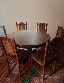 tavolo legno allungabile + 6 sedie 