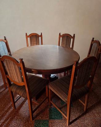 tavolo legno allungabile + 6 sedie 