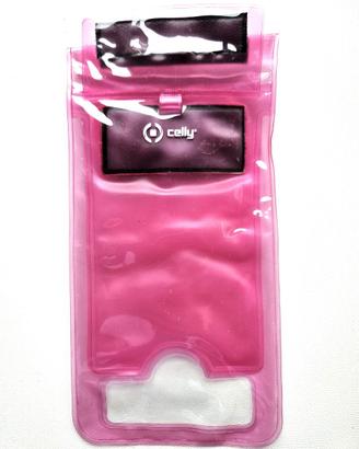 Custodia impermeabile rosa per cellulari Celly