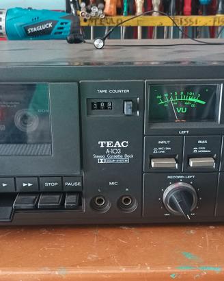 Piastra a cassetta TEAC A 103 funzionante LEGGI