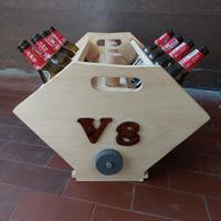 Porta Birre in legno fatto a mano 