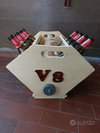 Porta Birre in legno fatto a mano 