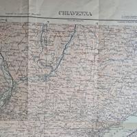 Carta geografica militare Chiavenna Lecco Lombardi
